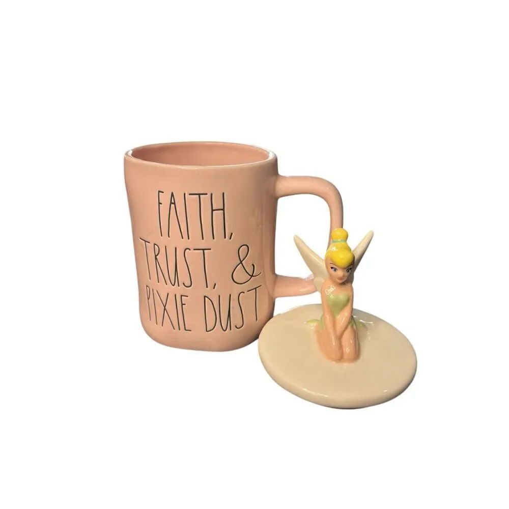 Disney Rae Dunn Mug Set W Tinker Bell Topper - Picture 4 of 6